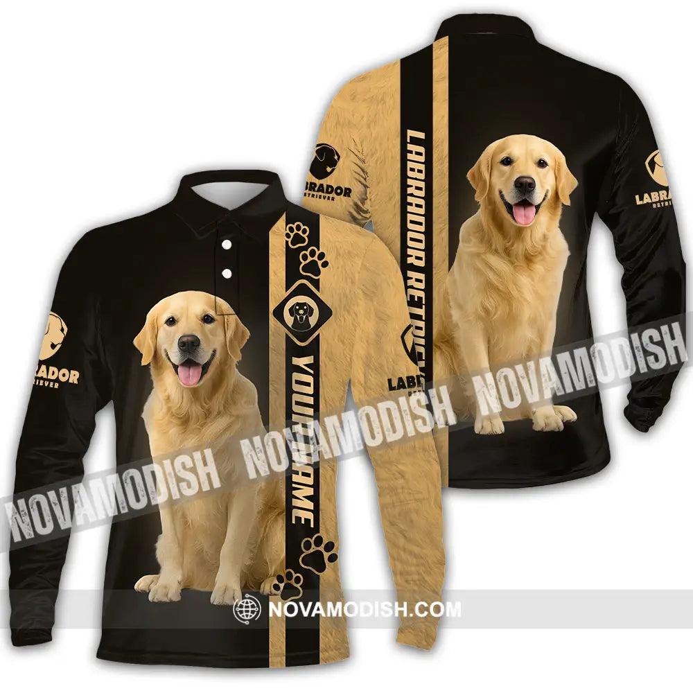 Unisex Shirt - Custom Labrador Retriever Shirt Long Sleeve Polo / S T-shirt