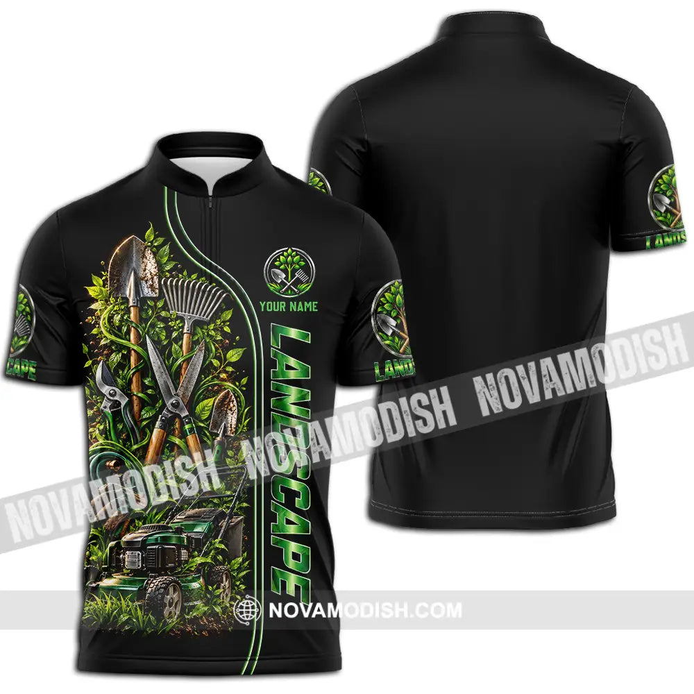 Unisex Shirt - Custom Landscape Shirt - Zipper Polo Shirt / S - T-shirt