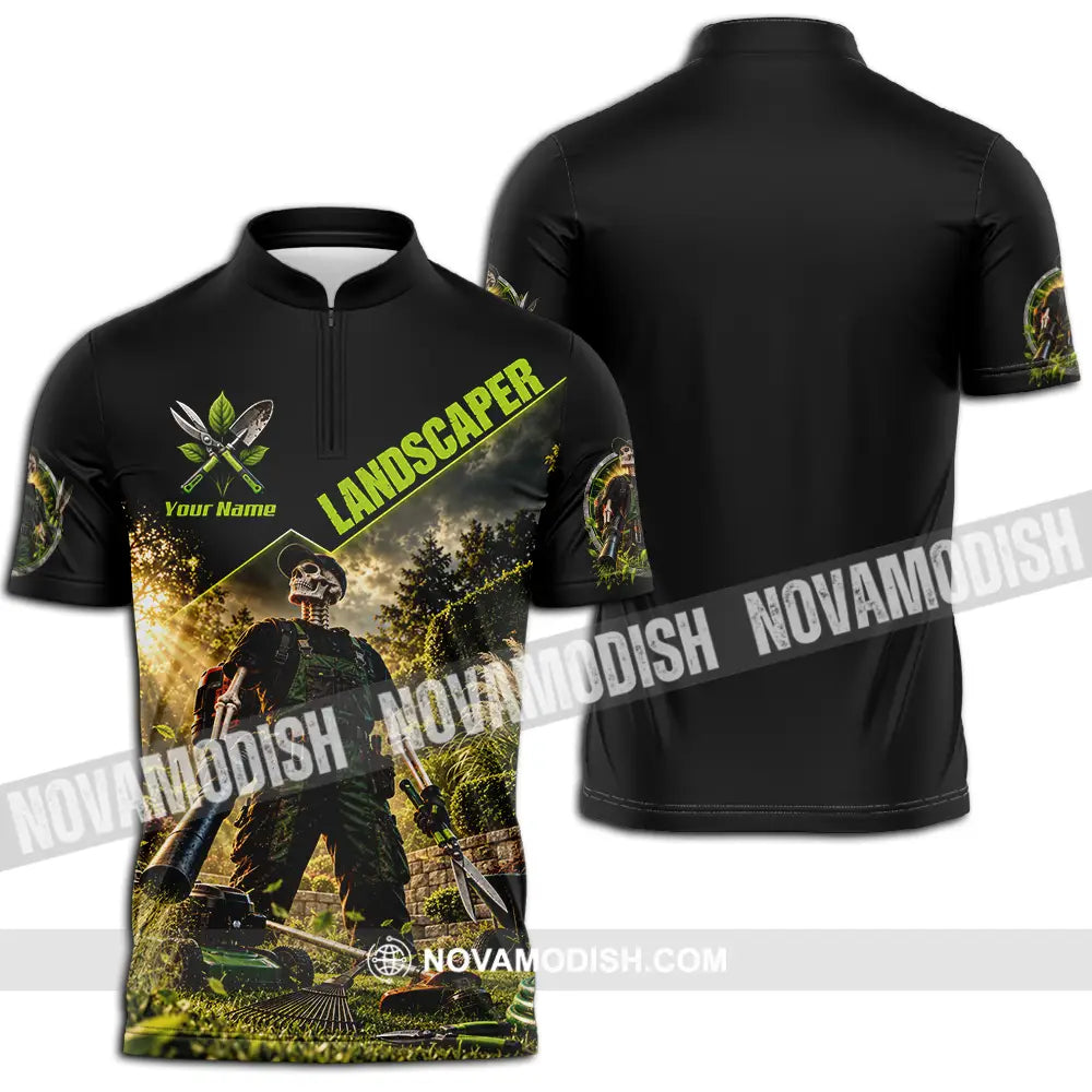 Unisex Shirt - Custom Landscape Shirt - Zipper Polo Shirt / S - T-shirt