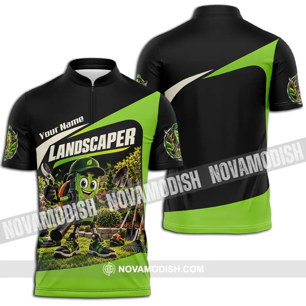 Unisex Shirt - Custom Landscape Shirt - Zipper Polo Shirt / S - T-shirt