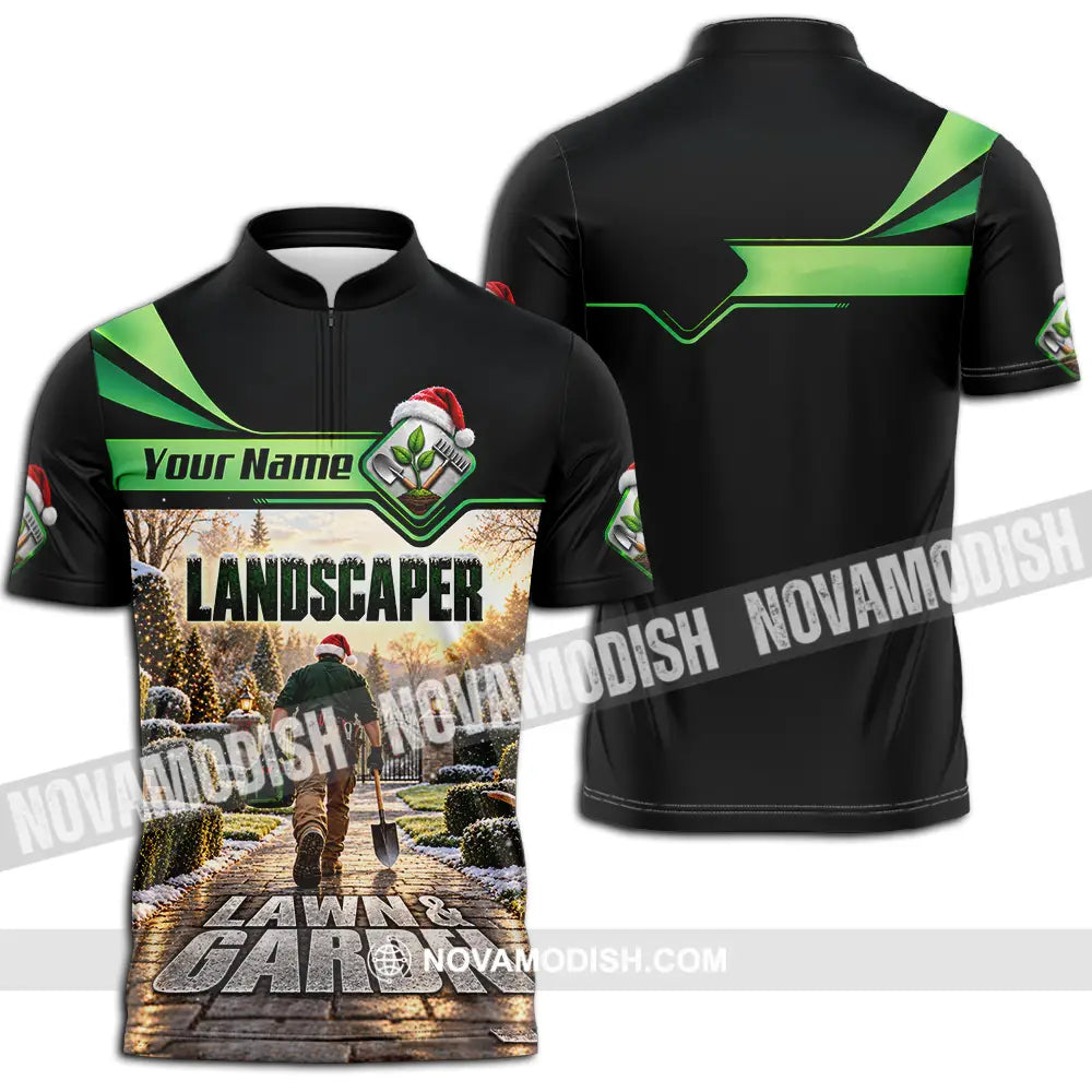 Unisex Shirt - Custom Landscaper Shirt - Zipper Polo Shirt / S - T-shirt