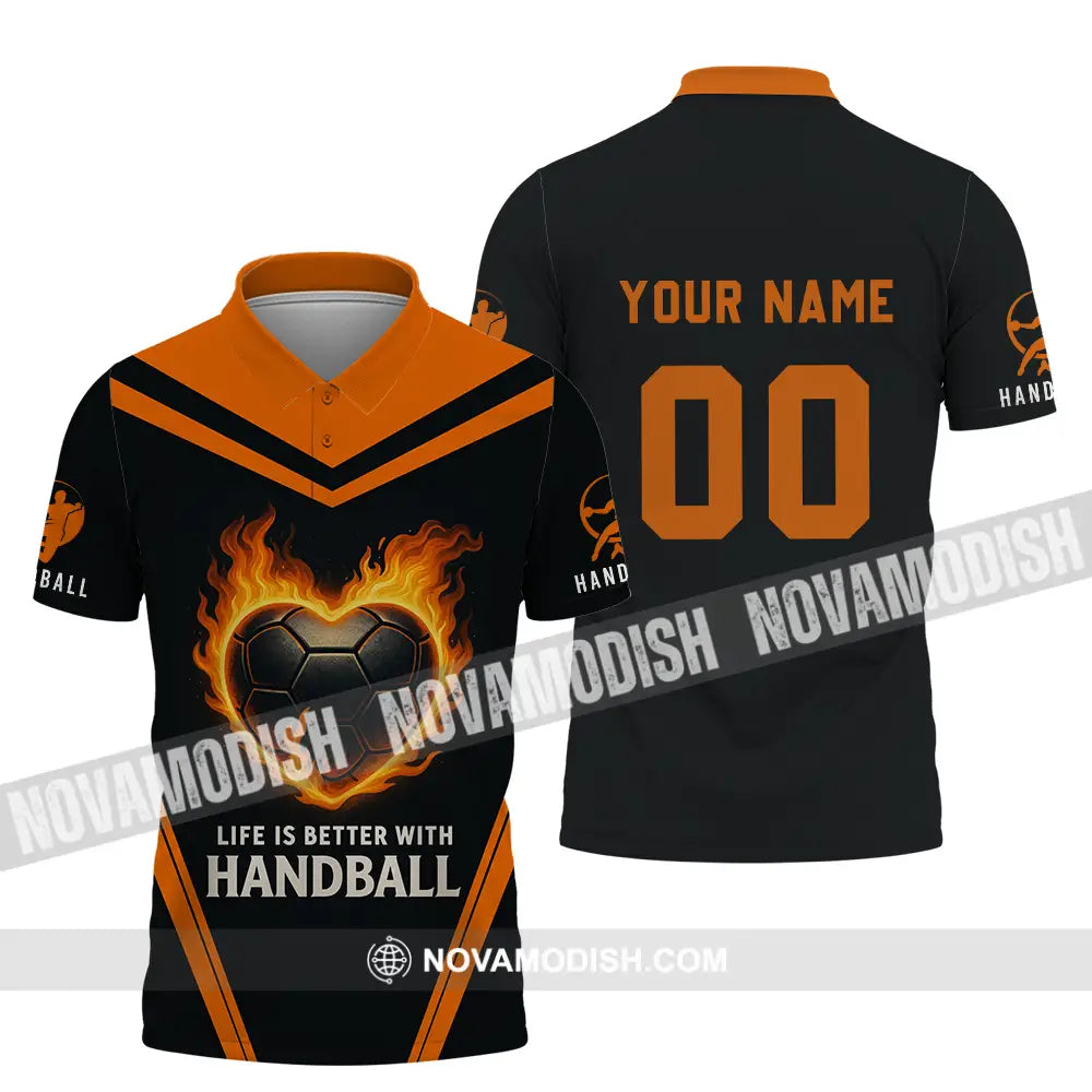 Unisex Shirt - Custom Life Is Better With Handball Shirt Polo Shirt / S T-shirt