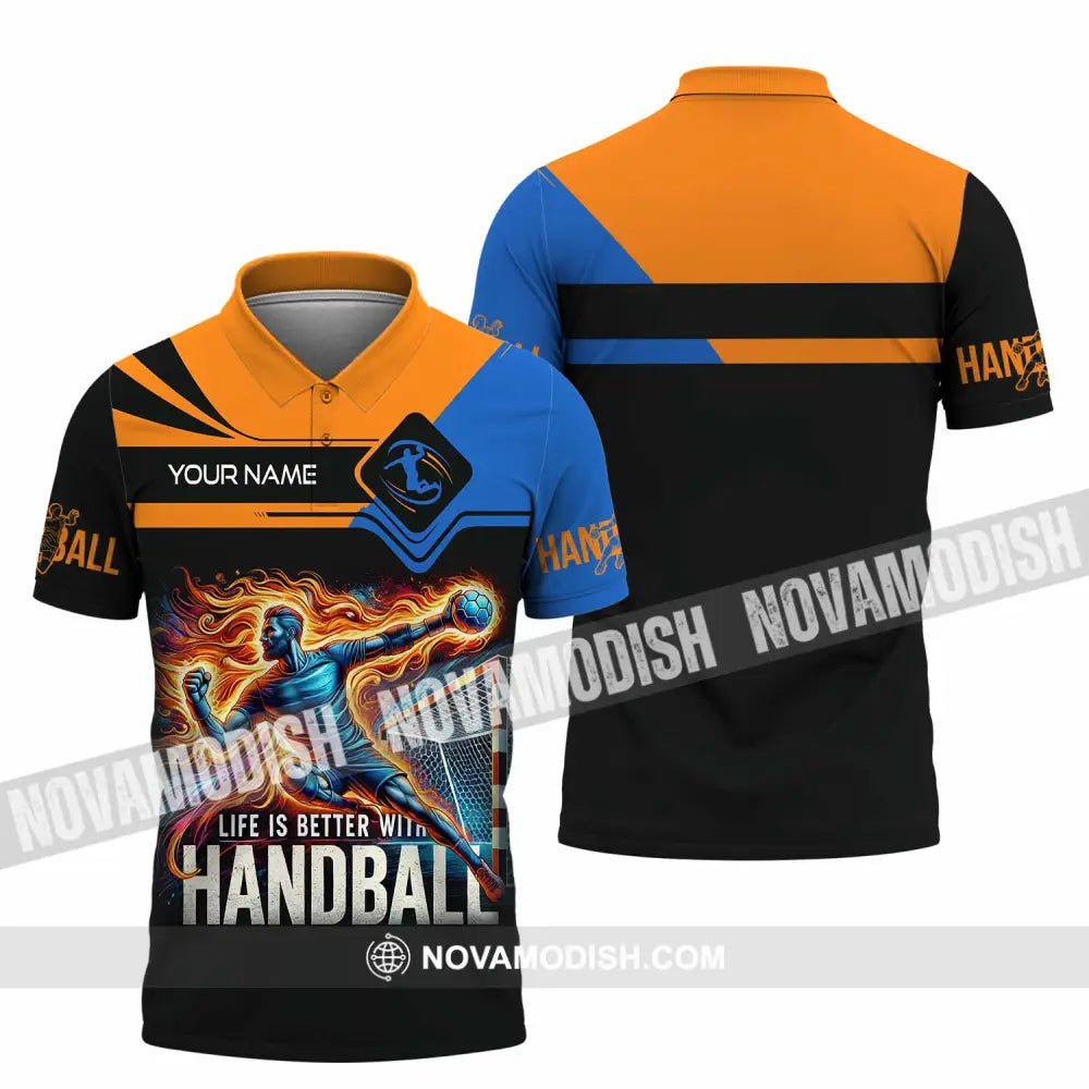 Unisex Shirt - Custom Life Is Better With Handball Sport Shirt Polo Shirt / S T-shirt