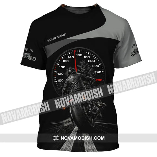 Unisex Shirt - Custom Life Is Good Biker Shirt - T-Shirt / S - T-shirt
