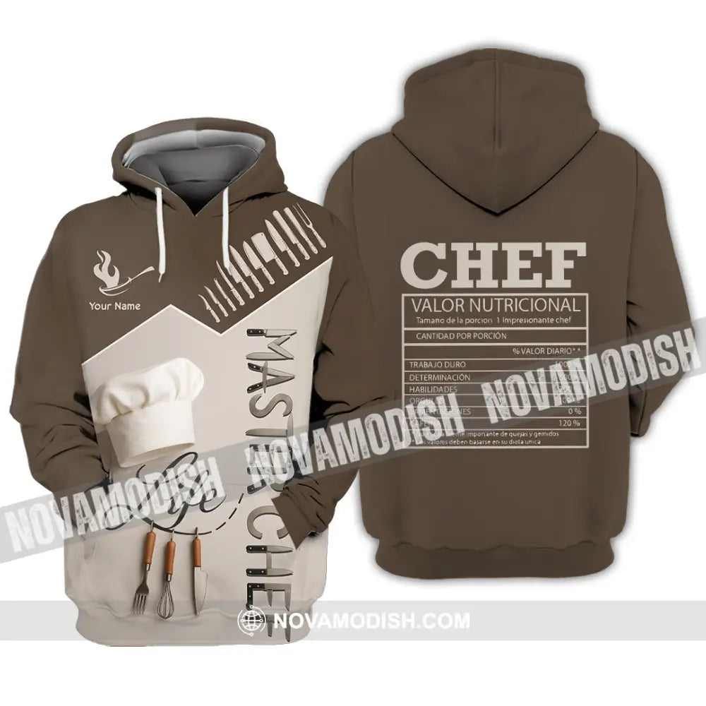 Unisex Shirt - Custom Life Of Master Chef Valor Nutricional Shirt Hoodie / S T-shirt