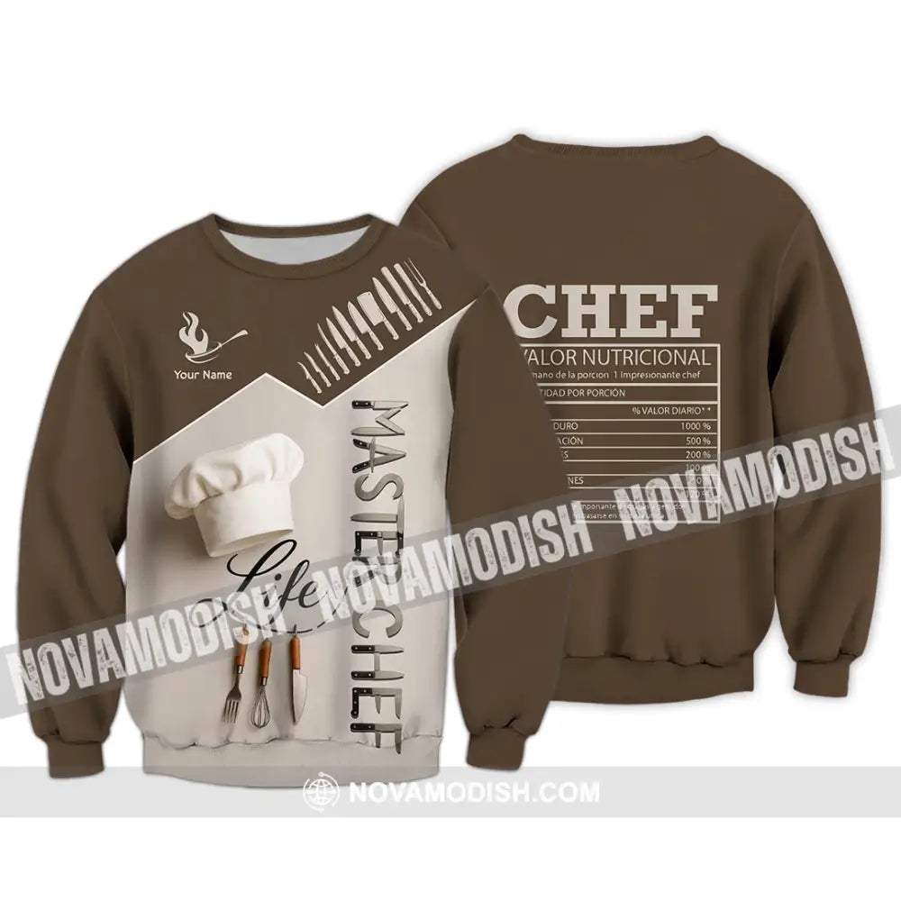 Unisex Shirt - Custom Life Of Master Chef Valor Nutricional Shirt Long Sleeve / S T-shirt