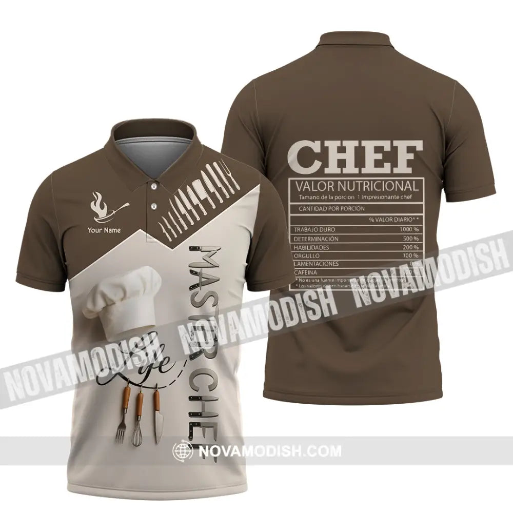 Unisex Shirt - Custom Life Of Master Chef Valor Nutricional Shirt Polo Shirt / S T-shirt