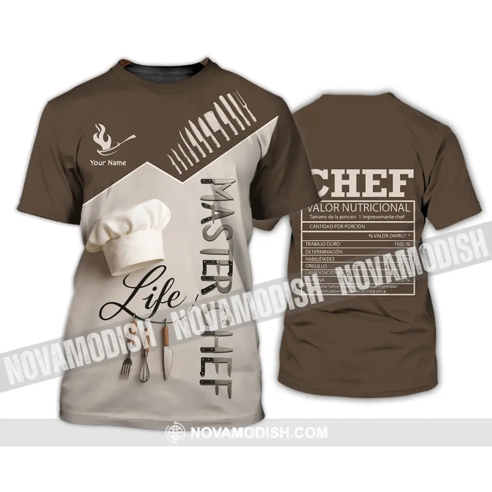 Unisex Shirt - Custom Life Of Master Chef Valor Nutricional Shirt T-Shirt / S T-shirt