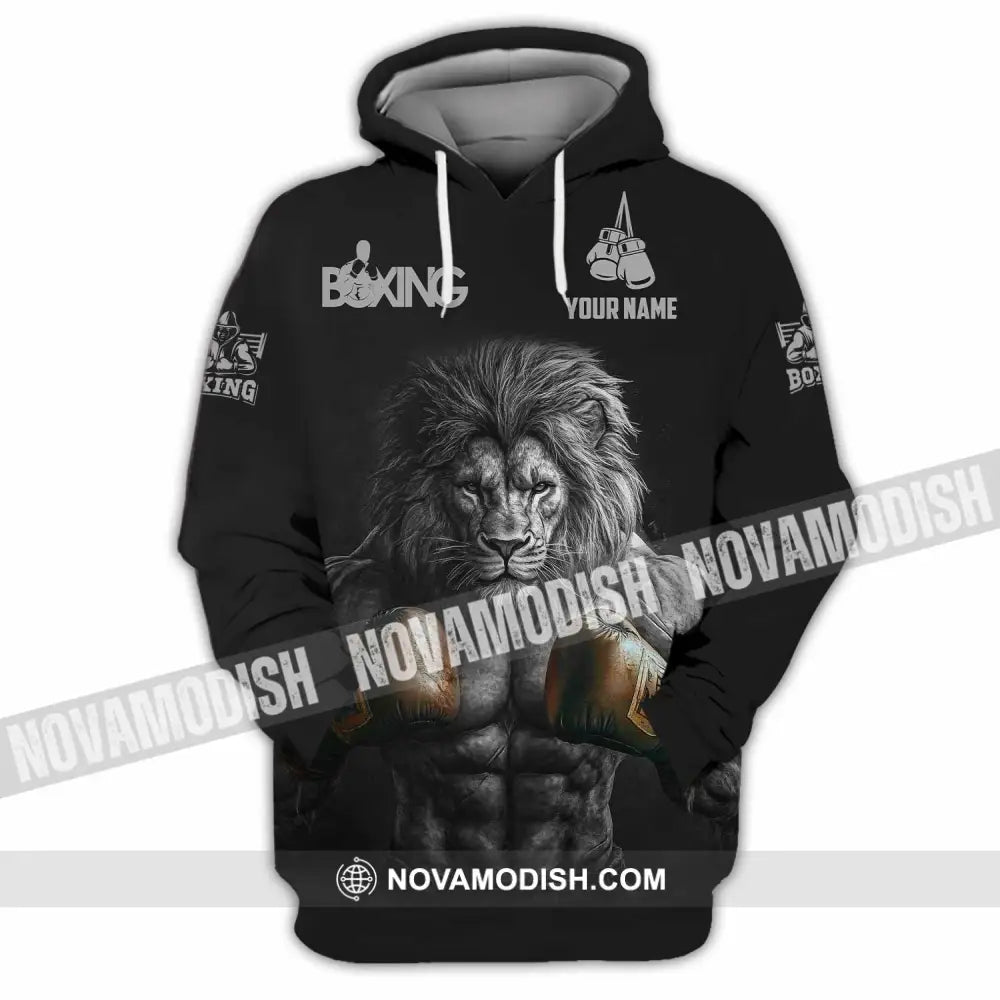 Unisex Shirt - Custom Lion Boxing Lover Sport Shirt Hoodie / S T-shirt