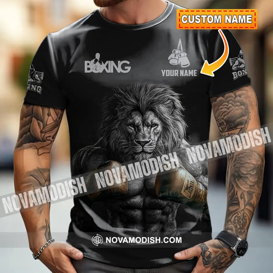 Unisex Shirt - Custom Lion Boxing Lover Sport Shirt T-shirt