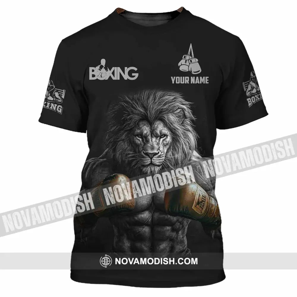 Unisex Shirt - Custom Lion Boxing Lover Sport Shirt T-Shirt / S T-shirt