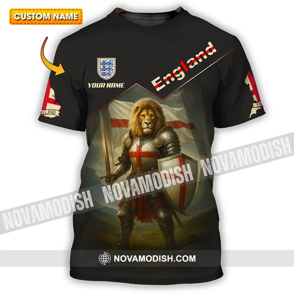 Unisex Shirt - Custom Lion Warrior England Shirt T-shirt