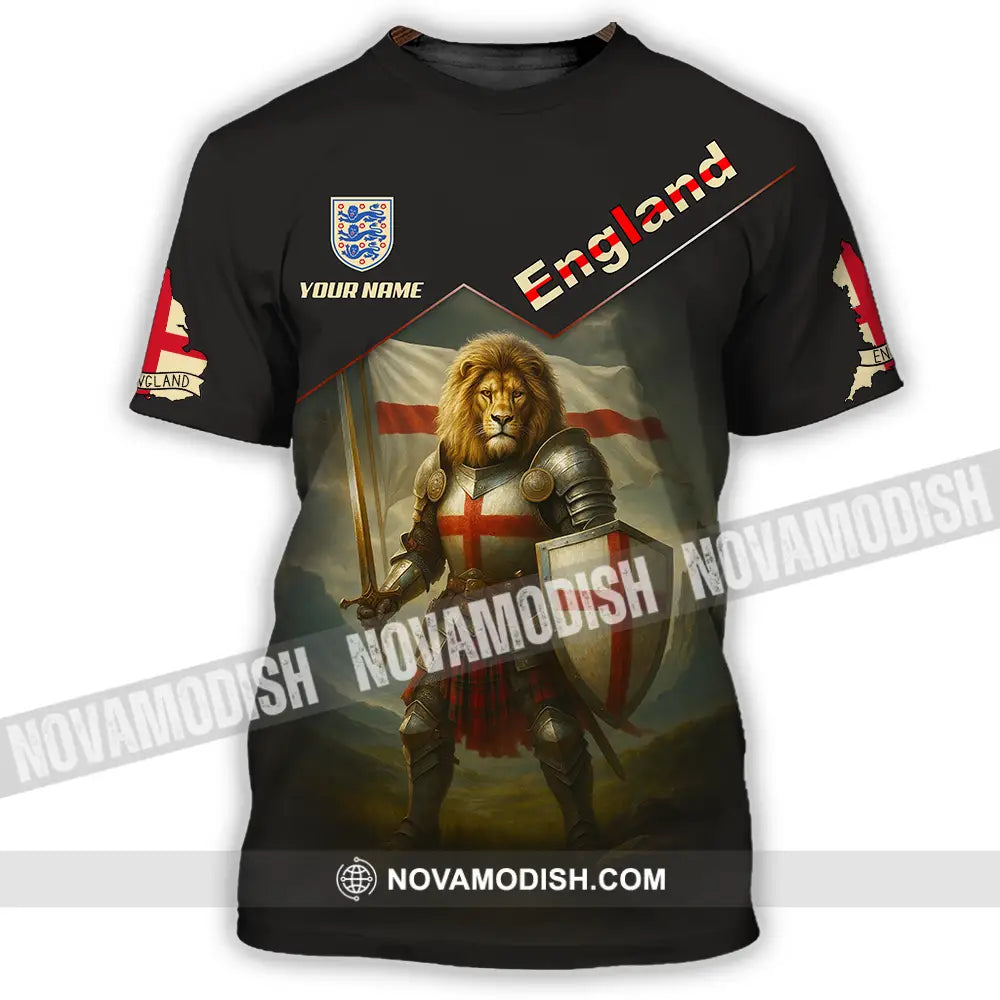 Unisex Shirt - Custom Lion Warrior England Shirt T-Shirt / S T-shirt