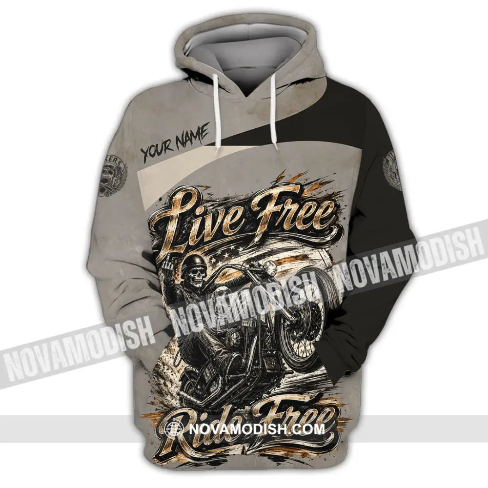 Unisex Shirt - Custom Live Free Ride Free Shirt - Hoodie / S - T-shirt