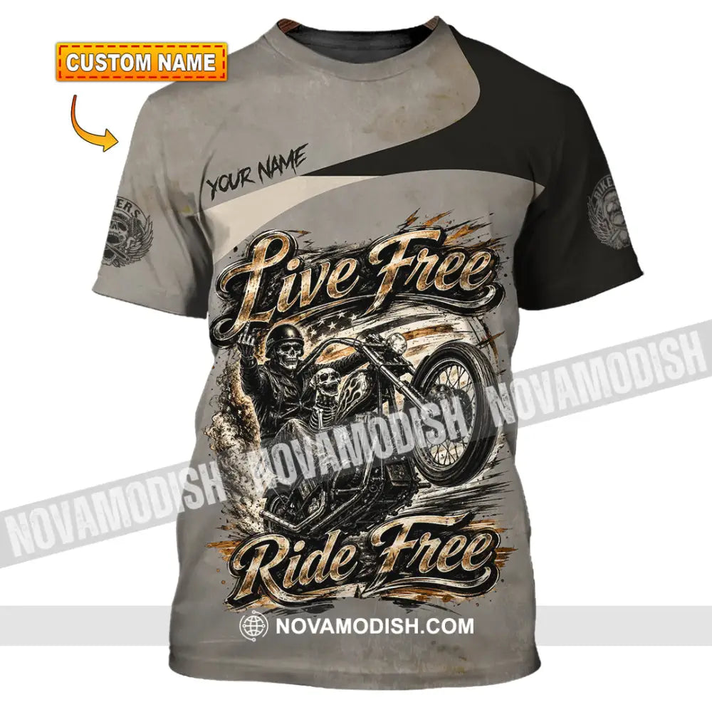Unisex Shirt - Custom Live Free Ride Free Shirt - T-shirt