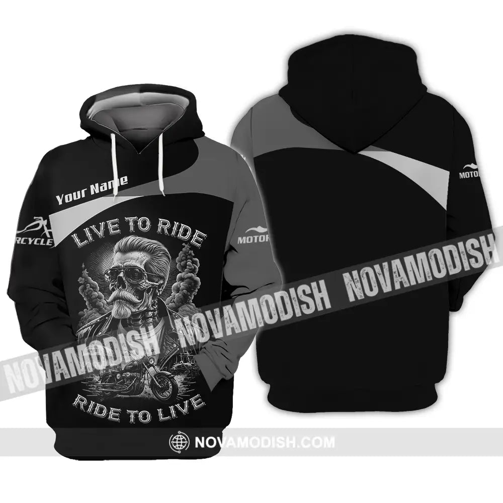 Unisex Shirt - Custom Live To Ride Ride To Live 3D Shirt - Hoodie / S - T-shirt