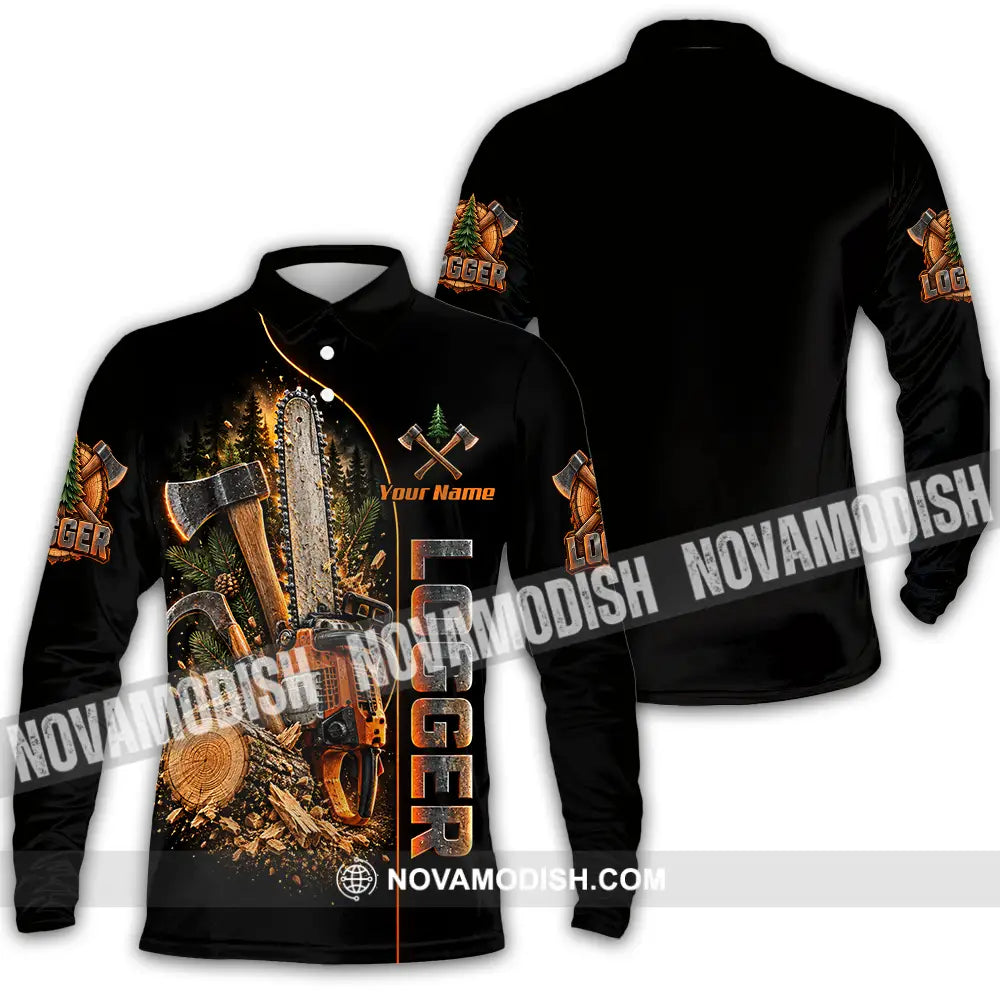 Unisex Shirt - Custom Logger Shirt - Long Sleeve Polo / S - T-shirt