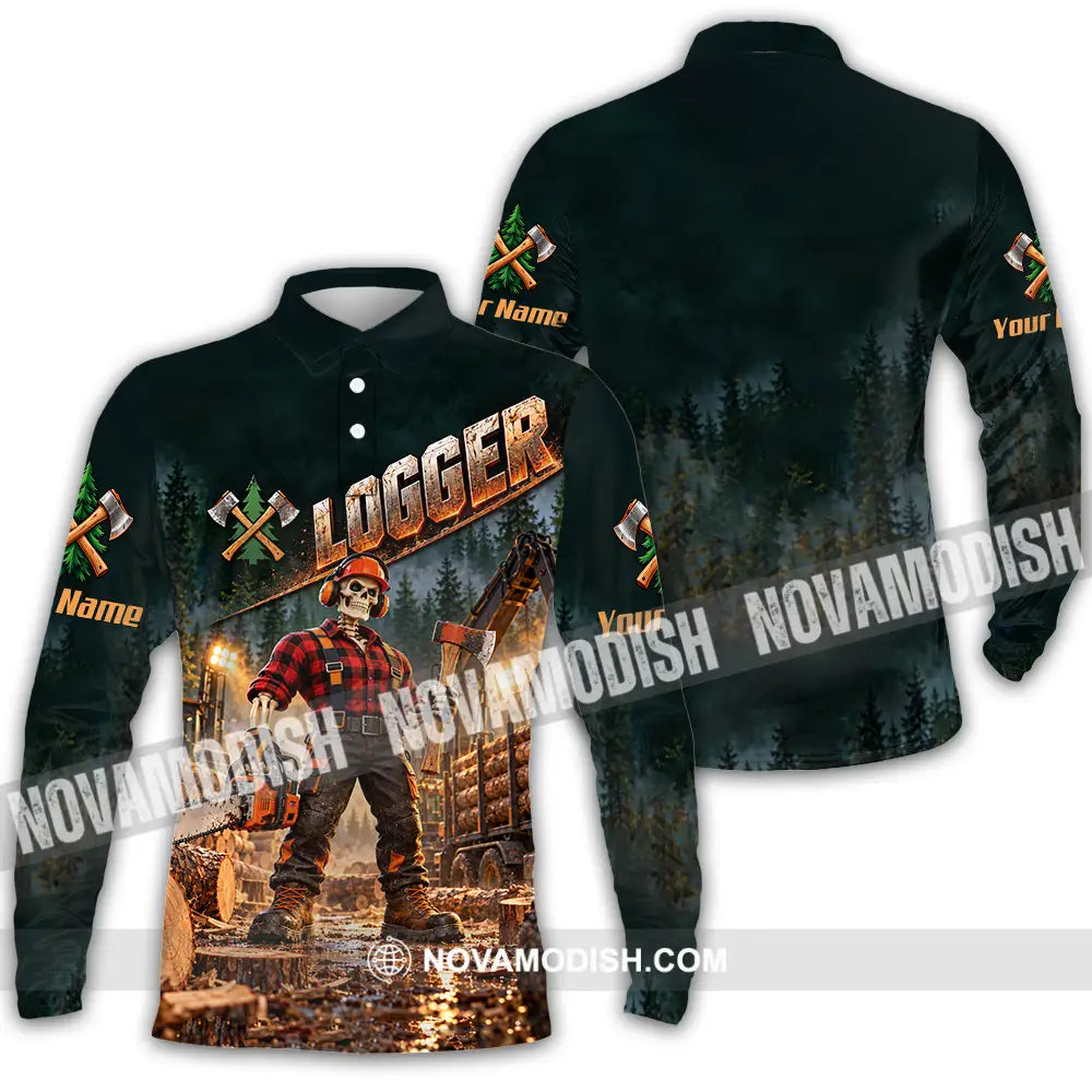 Unisex Shirt - Custom Logger Shirt - Long Sleeve Polo / S - T-shirt