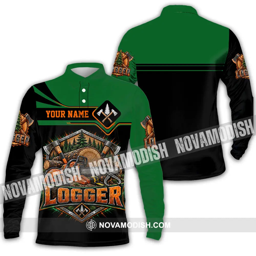 Unisex Shirt - Custom Logger Shirt - Long Sleeve Polo / S - T-shirt