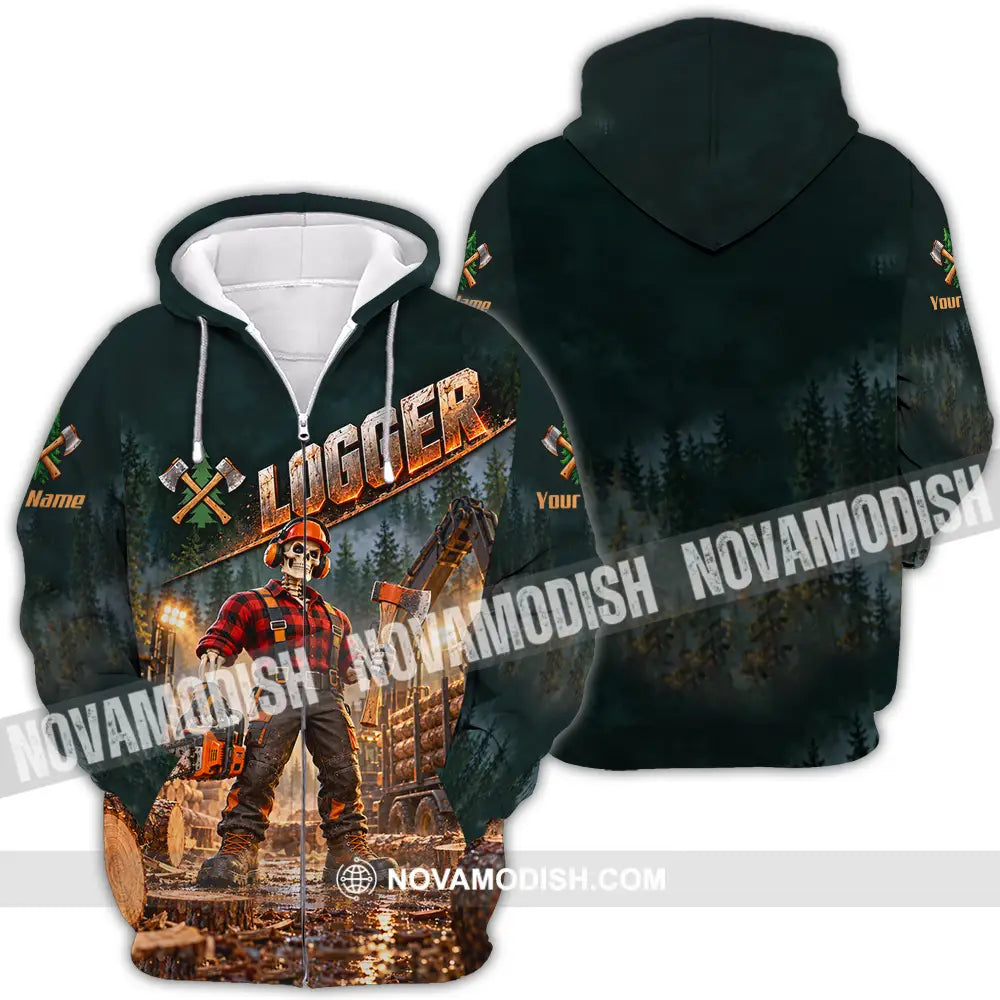 Unisex Shirt - Custom Logger Shirt - Zipper Hoodie / S - T-shirt