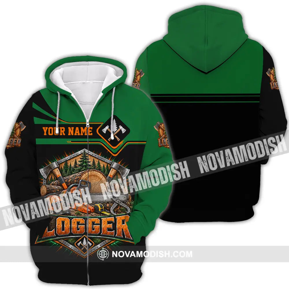Unisex Shirt - Custom Logger Shirt - Zipper Hoodie / S - T-shirt