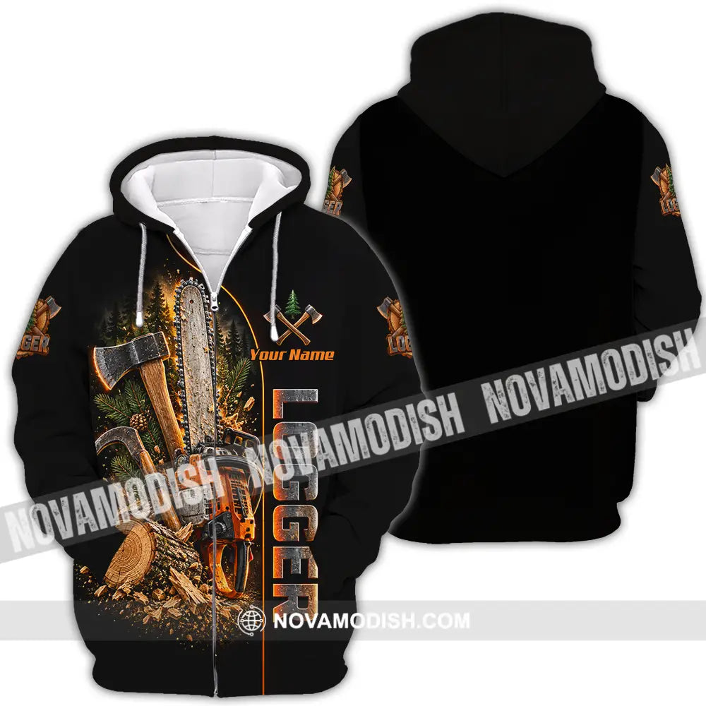 Unisex Shirt - Custom Logger Shirt - Zipper Hoodie / S - T-shirt
