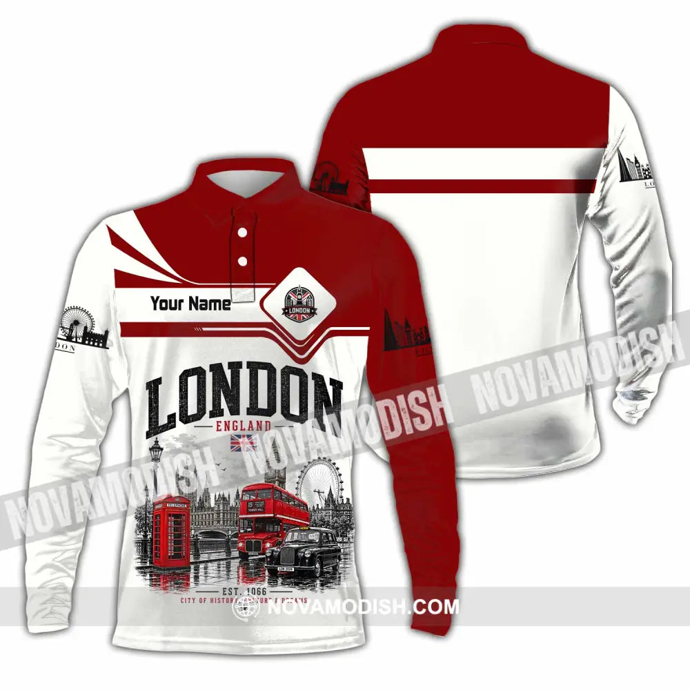 Unisex Shirt - Custom London Shirt - Long Sleeve Polo / S - T-shirt