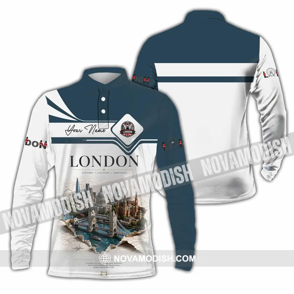 Unisex Shirt - Custom London Shirt - Long Sleeve Polo / S - T-shirt
