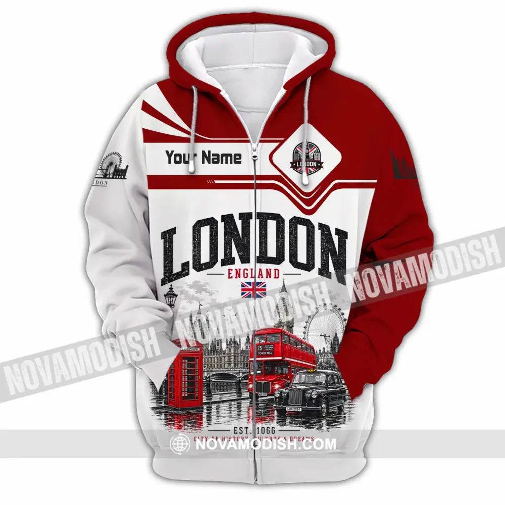 Unisex Shirt - Custom London Shirt - Zipper Hoodie / S - T-shirt