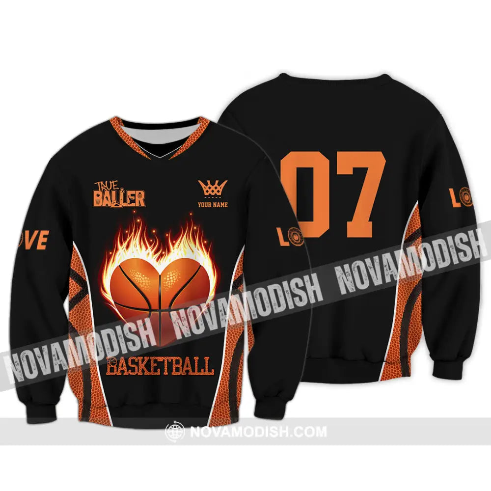 Unisex Shirt - Custom Love Basketball Shirt Long Sleeve / S T-shirt
