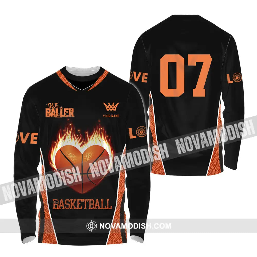 Unisex Shirt - Custom Love Basketball Shirt Long Sleeve Shirt / S T-shirt