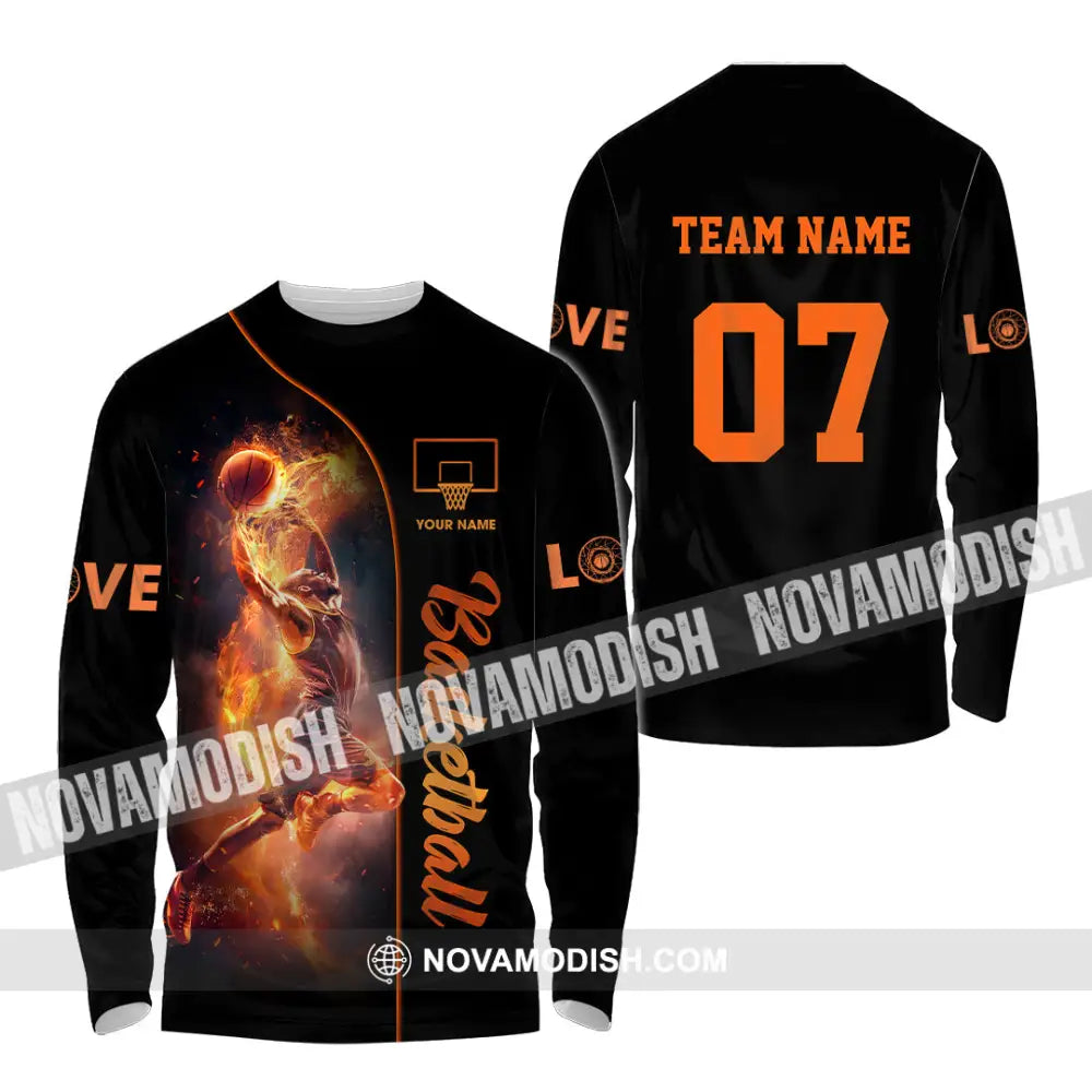Unisex Shirt - Custom Love Basketball Shirt Long Sleeve Shirt / S T-shirt