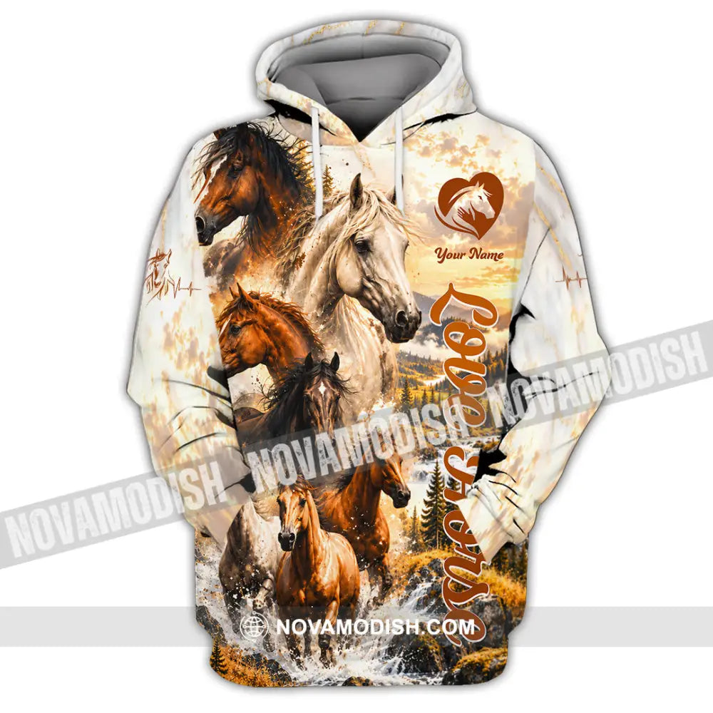 Unisex Shirt - Custom Love Horse Shirt - Hoodie / S - T-shirt