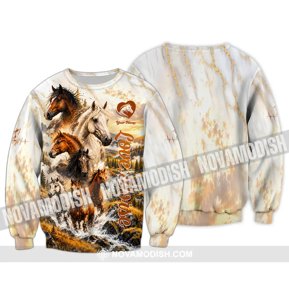 Unisex Shirt - Custom Love Horse Shirt - Long Sleeve / S - T-shirt