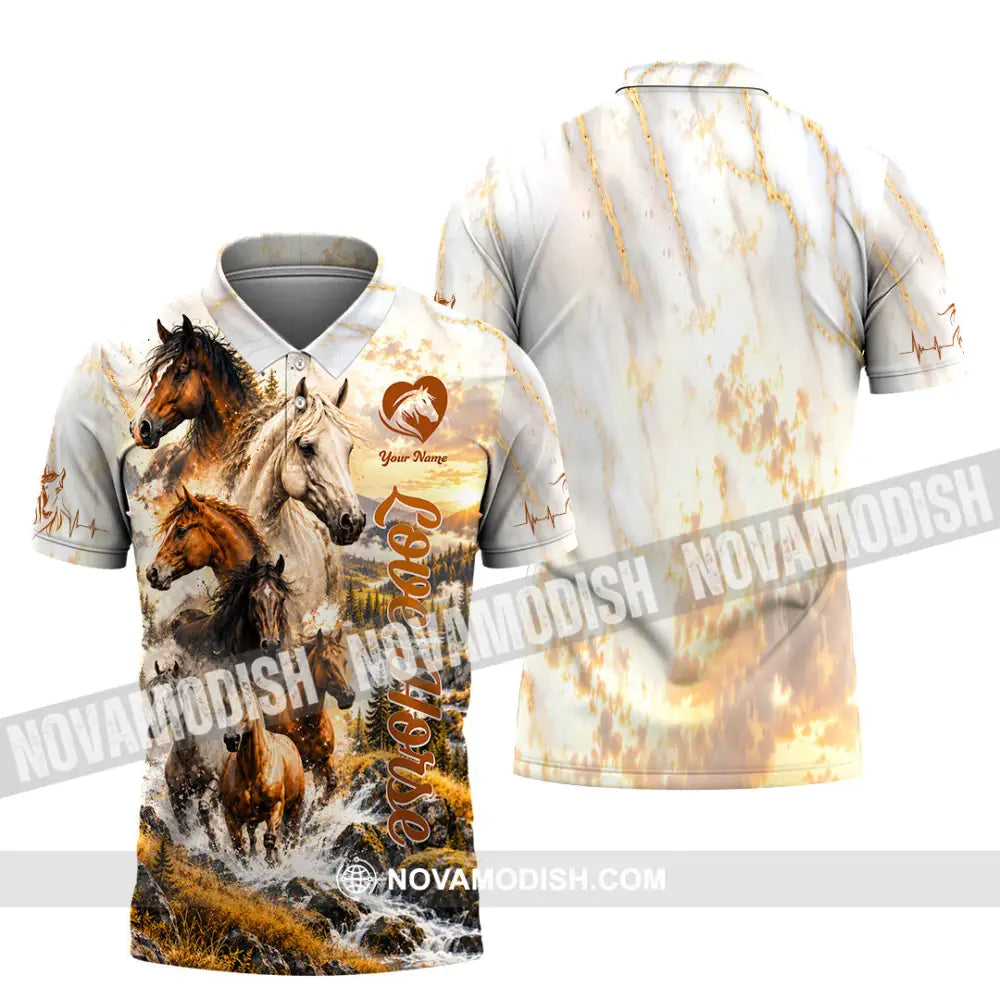 Unisex Shirt - Custom Love Horse Shirt - Polo Shirt / S - T-shirt