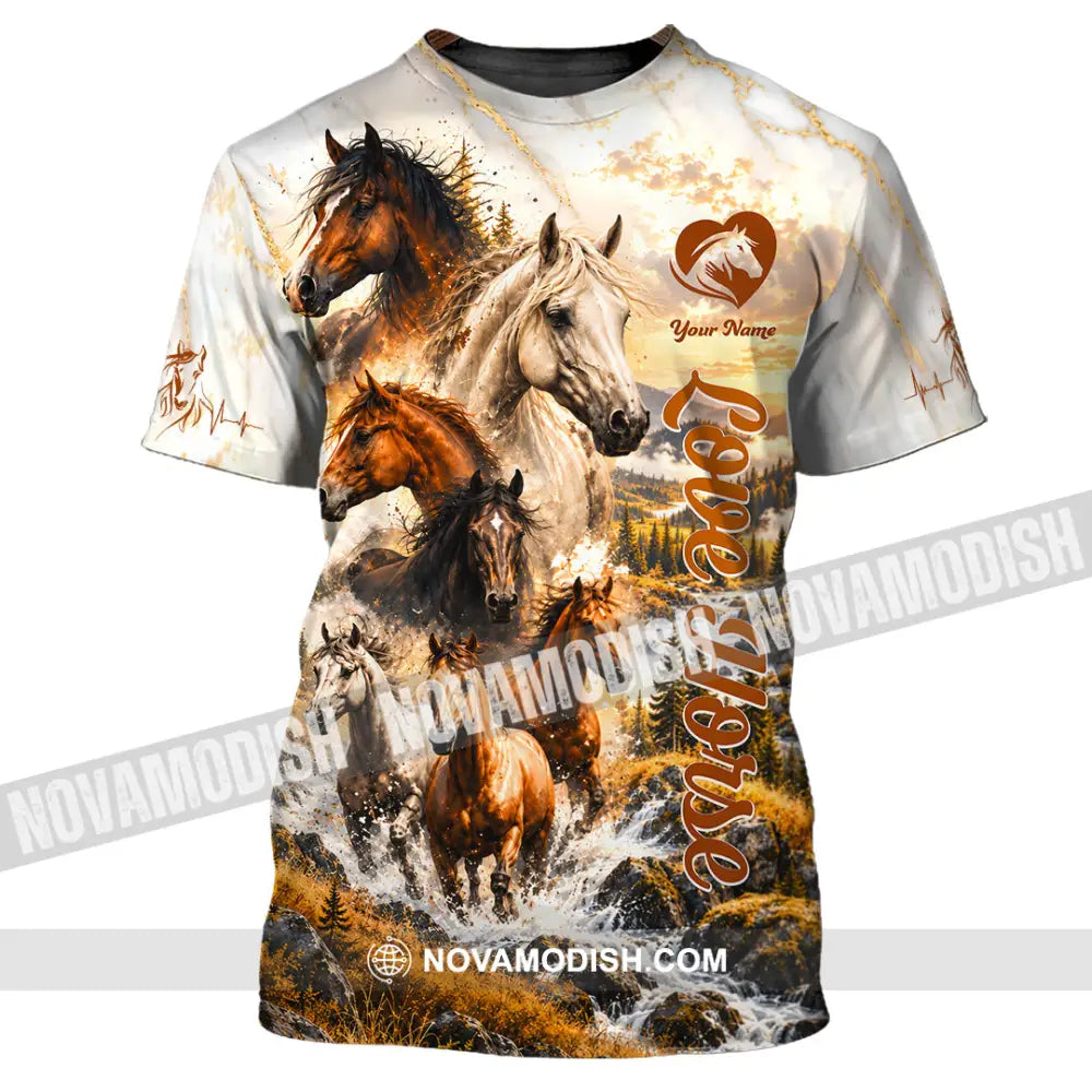 Unisex Shirt - Custom Love Horse Shirt - T-Shirt / S - T-shirt