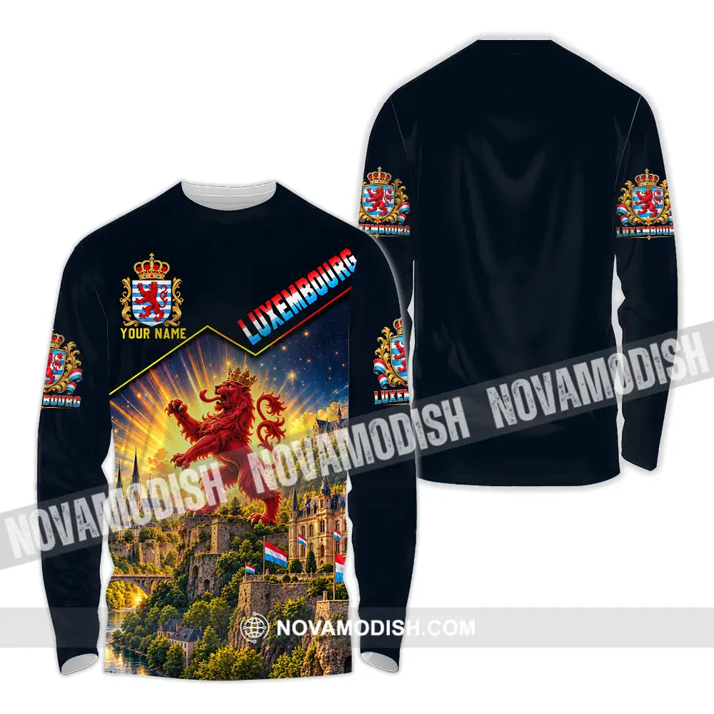 Unisex Shirt - Custom Luxembourg Shirt - Long Sleeve Shirt / S - T-shirt