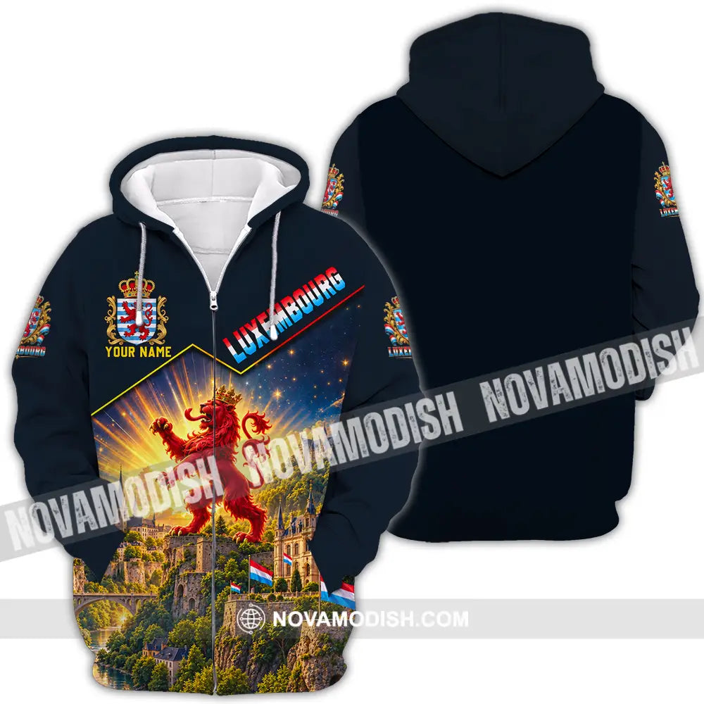 Unisex Shirt - Custom Luxembourg Shirt - Zipper Hoodie / S - T-shirt