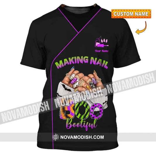 Unisex Shirt - Custom Making Nail Bootiful Halloween Nails Artist Shirt T-shirt