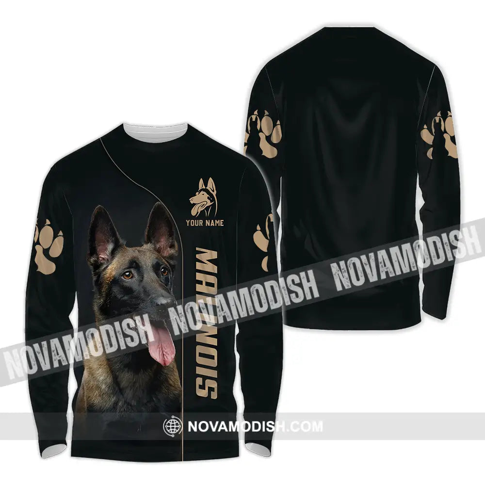 Unisex Shirt - Custom Malinois Pet Lover Shirt Long Sleeve Shirt / S T-shirt