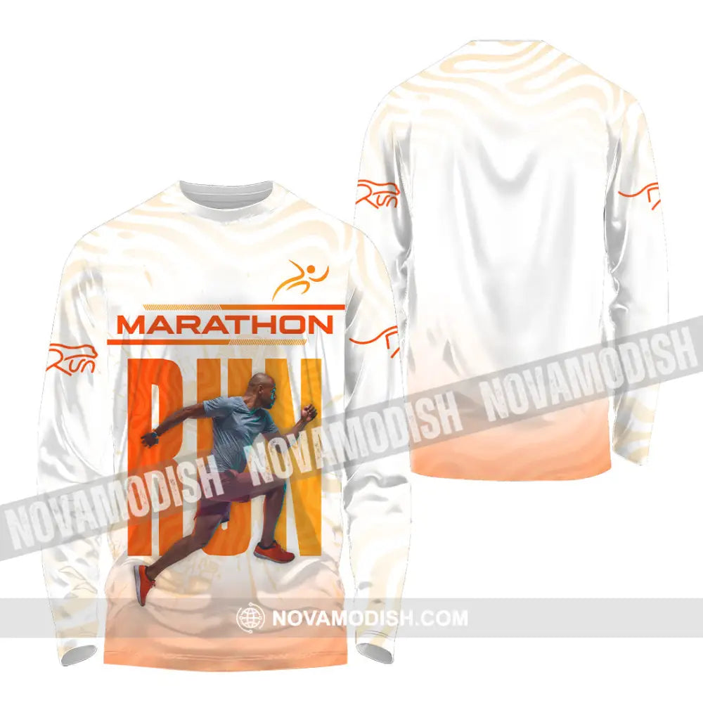Unisex Shirt - Custom Marathon 3D Shirt Long Sleeve Shirt / S T-shirt