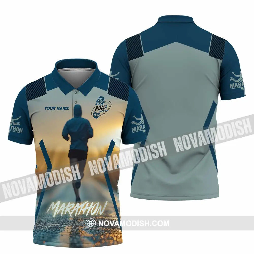 Unisex Shirt - Custom Marathon 3D Shirt Polo Shirt / S T-shirt