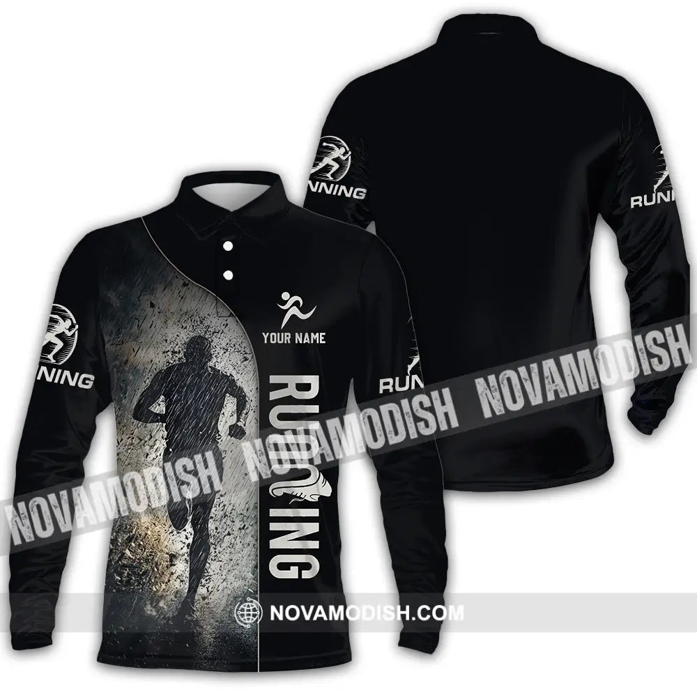 Unisex Shirt - Custom Marathon Running Lover Sport Shirt Long Sleeve Polo / S T-shirt