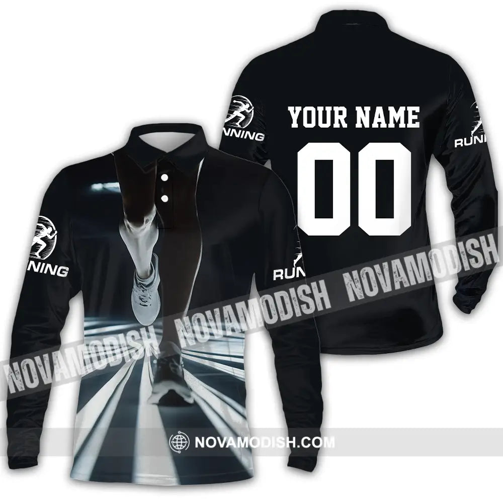 Unisex Shirt - Custom Marathon Running Lover Sport Shirt Long Sleeve Polo / S T-shirt