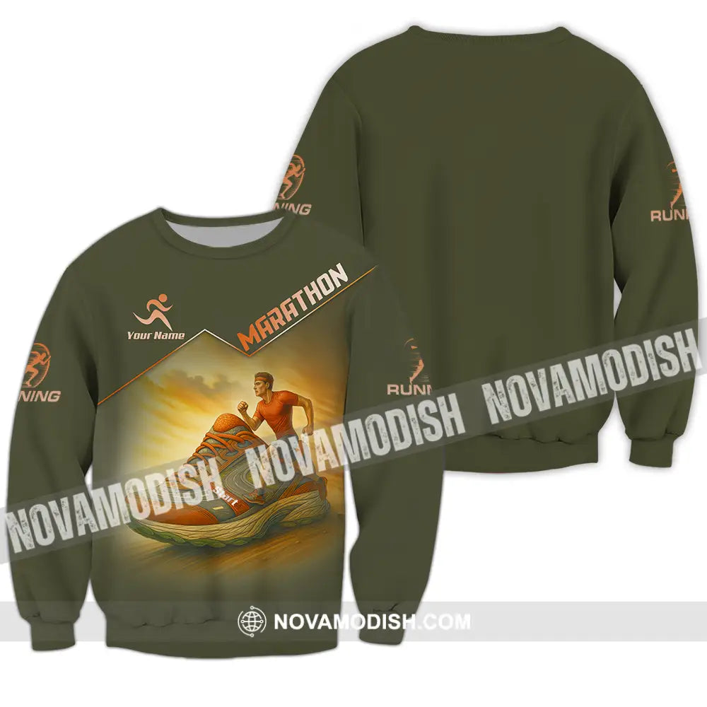 Unisex Shirt - Custom Marathon Running Lover Sport Shirt Long Sleeve / S T-shirt