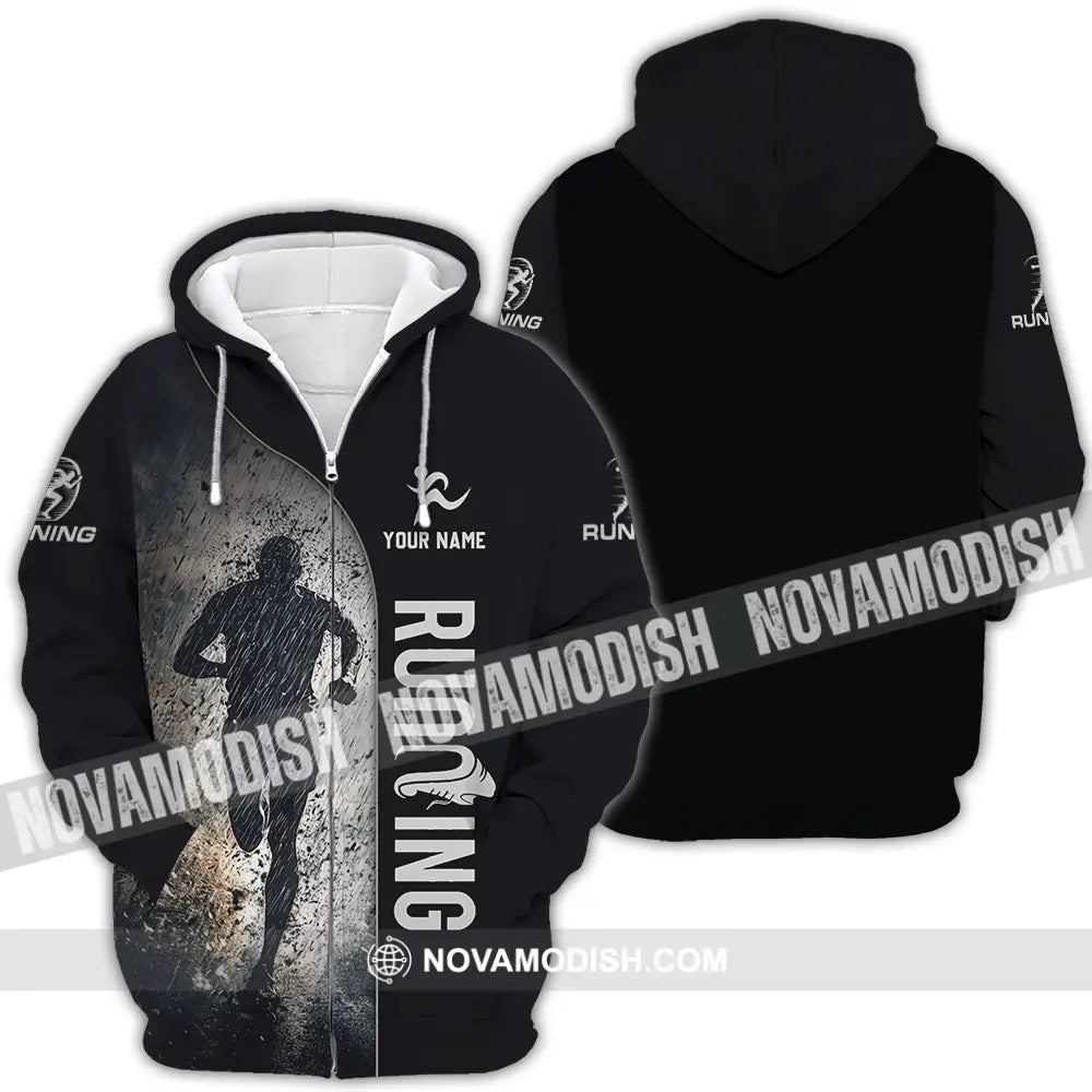 Unisex Shirt - Custom Marathon Running Lover Sport Shirt Zipper Hoodie / S T-shirt