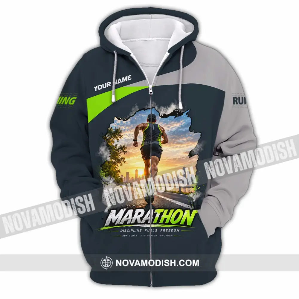 Unisex Shirt - Custom Marathon Shirt - Zipper Hoodie / S - T-shirt