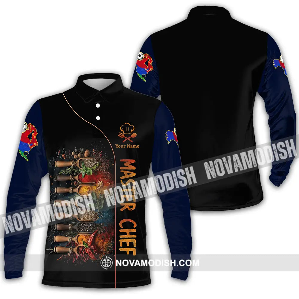 Unisex Shirt - Custom Master Chef 3D Shirt Long Sleeve Polo / S T-shirt