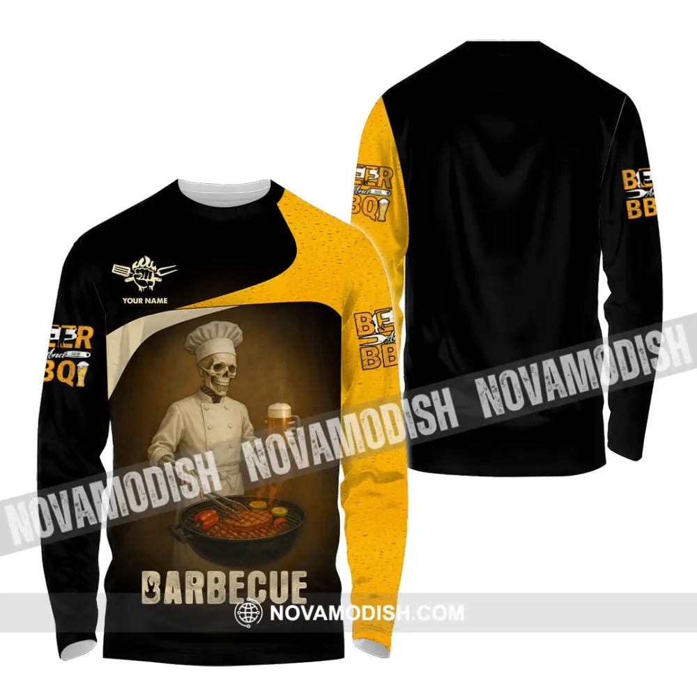 Unisex Shirt - Custom Master Chef Barbecue Shirt Long Sleeve Shirt / S T-shirt