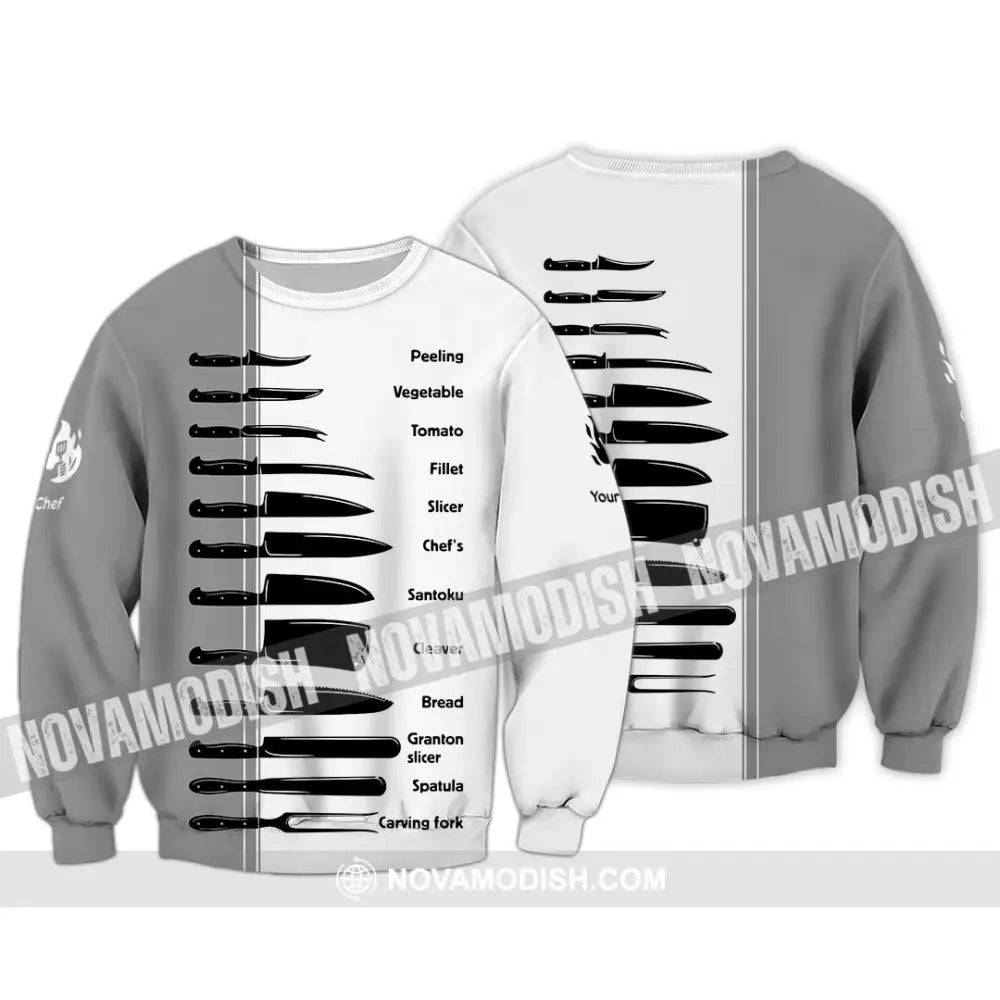 Unisex Shirt - Custom Master Chef Knife Collection Shirt Long Sleeve / S T-shirt